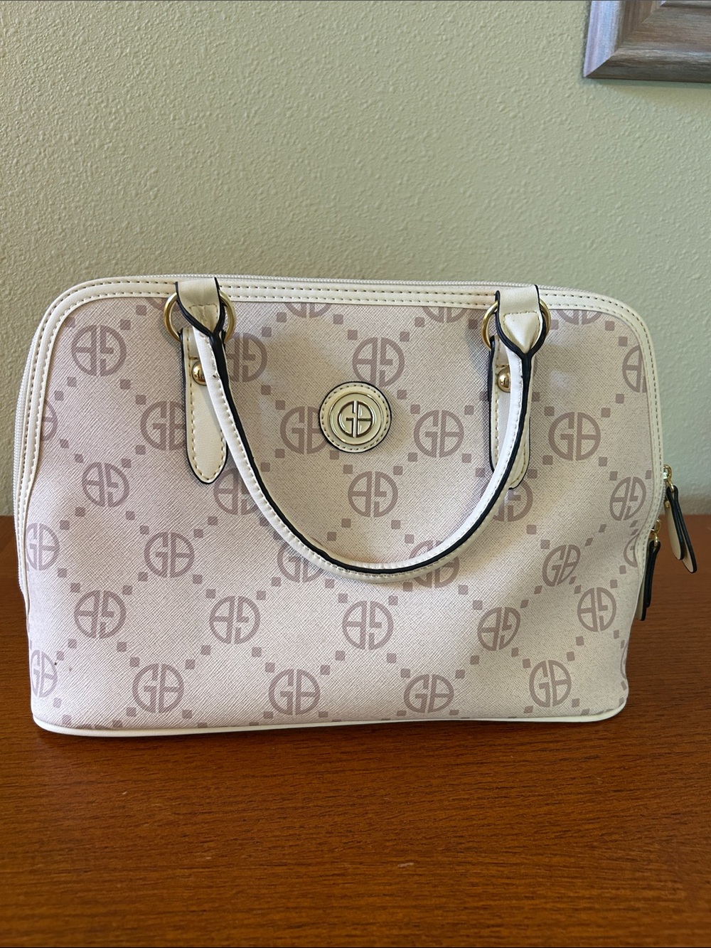 Giani Bernini Purse Monogram Signature Dome Satchel Crossbody Bag